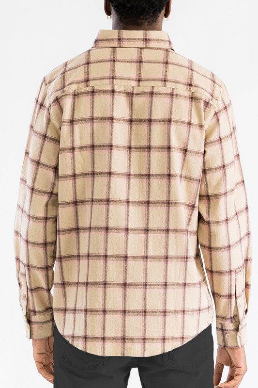 LONG SLEEVE FLANNEL FULL PLAID CHECKERED SHIRT - Shop Style & More | Fresh Looks, Everyday Deals & Free Shipping
