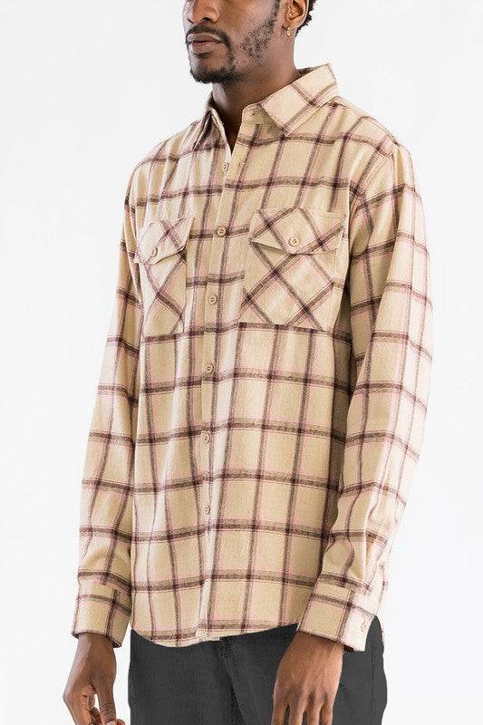 LONG SLEEVE FLANNEL FULL PLAID CHECKERED SHIRT - Shop Style & More | Fresh Looks, Everyday Deals & Free Shipping