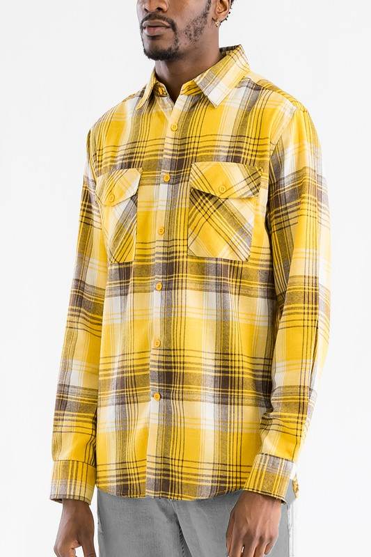 Regular Fit Checker Plaid Flannel Long Sleeve - Shop Style & More | Fresh Looks, Everyday Deals & Free Shipping