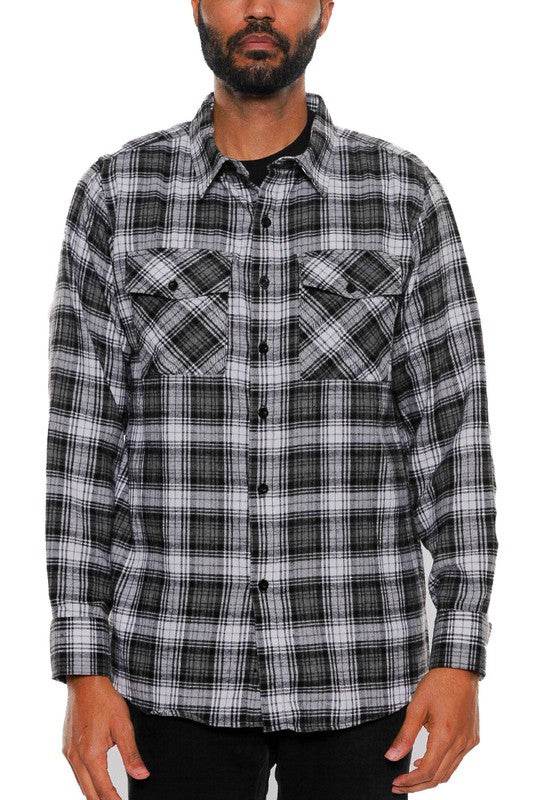 Regular Fit Checker Plaid Flannel Long Sleeve - Shop Style & More | Fresh Looks, Everyday Deals & Free Shipping