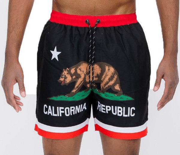 California CA Bear Swim Trunks Board Shorts - Shop Style & More | Fresh Looks, Everyday Deals & Free Shipping