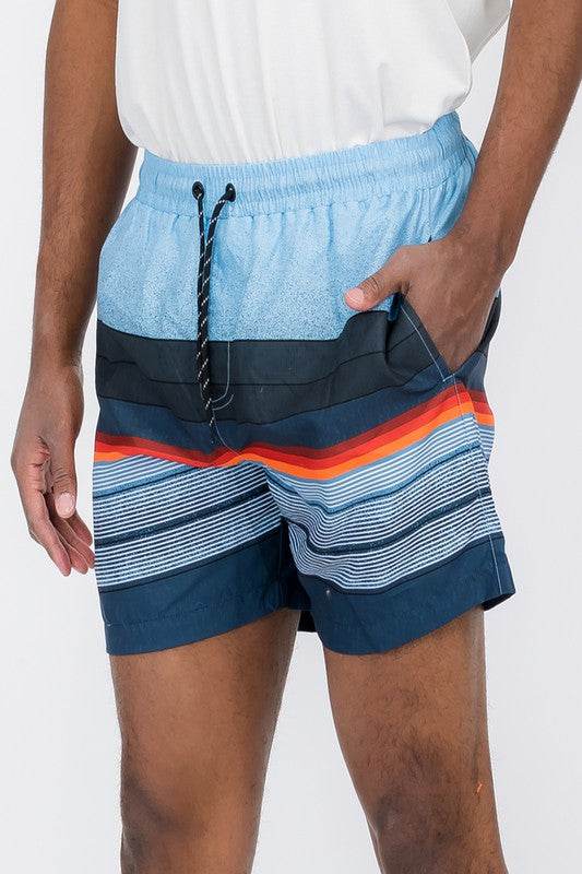 Blue stripes Swim Trunks Board Shorts - Shop Style & More | Fresh Looks, Everyday Deals & Free Shipping