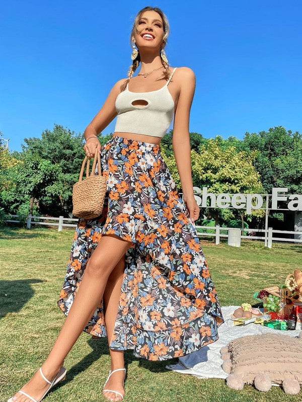 High low ruffle skirt - Shop Style & More | Fresh Looks, Everyday Deals & Free Shipping