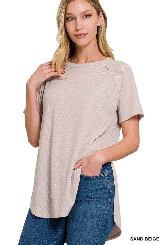 Melange Baby Waffle Short Sleeve Top - Shop Style & More | Fresh Looks, Everyday Deals & Free Shipping