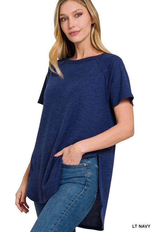 Melange Baby Waffle Short Sleeve Top - Shop Style & More | Fresh Looks, Everyday Deals & Free Shipping
