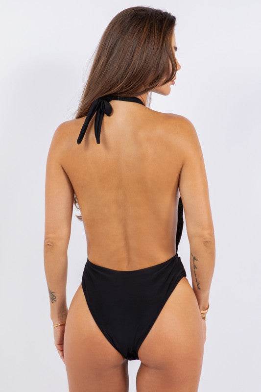 ONE PIECE BATHING SUIT DEEP OPEN WITH BELT ON WAIS - Shop Style & More | Fresh Looks, Everyday Deals & Free Shipping