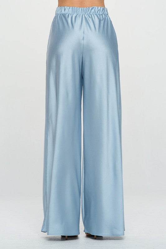 Stretch Satin Pants w/ Elastic Waist and Pockets - Shop Style & More | Fresh Looks, Everyday Deals & Free Shipping