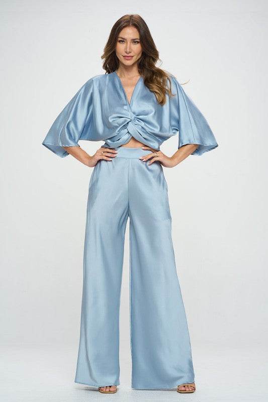 Stretch Satin Pants w/ Elastic Waist and Pockets - Shop Style & More | Fresh Looks, Everyday Deals & Free Shipping