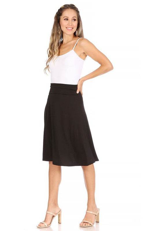 Solid, A-line pull on skirt - Shop Style & More | Fresh Looks, Everyday Deals & Free Shipping