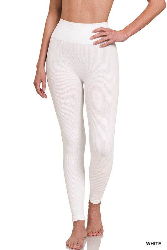Ribbed Seamless High Waisted Full Length Leggings - Shop Style & More | Fresh Looks, Everyday Deals & Free Shipping