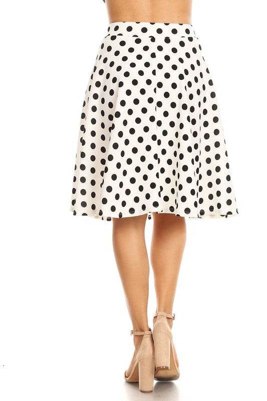 Polka dot print, knee length skirt - Shop Style & More | Fresh Looks, Everyday Deals & Free Shipping