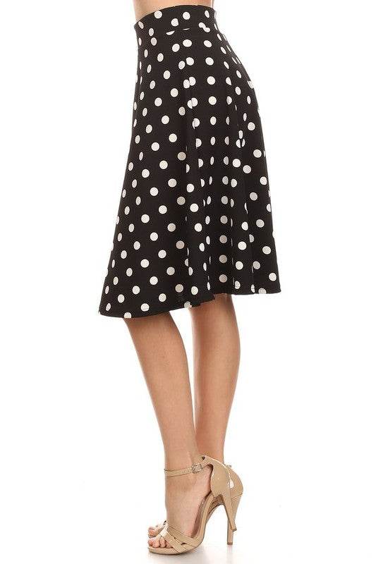 Polka dot print, knee length skirt - Shop Style & More | Fresh Looks, Everyday Deals & Free Shipping