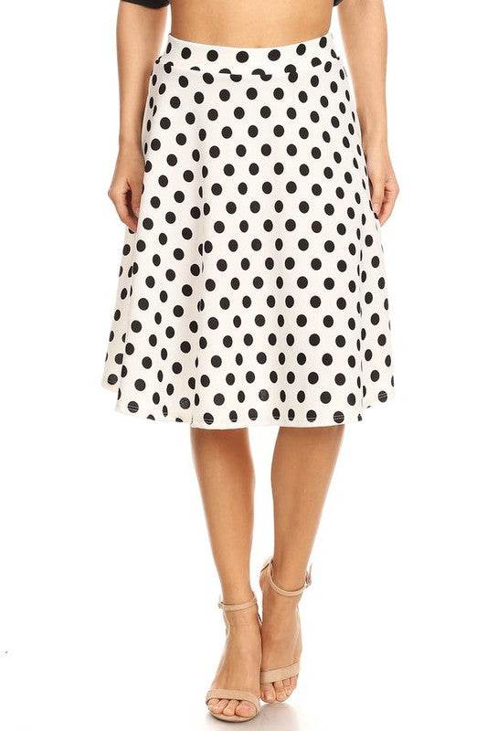 Polka dot print, knee length skirt - Shop Style & More | Fresh Looks, Everyday Deals & Free Shipping