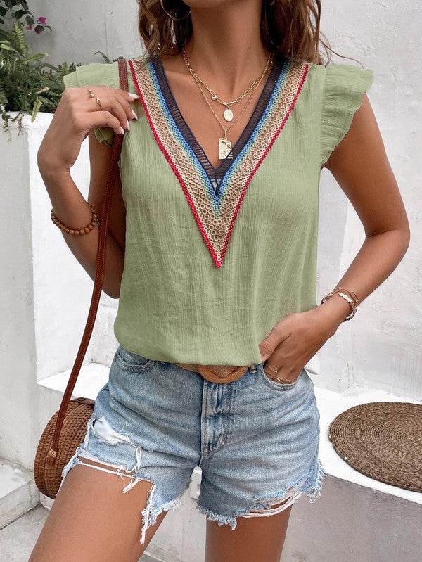 Ruffle Sleeve Top - Shop Style & More | Fresh Looks, Everyday Deals & Free Shipping