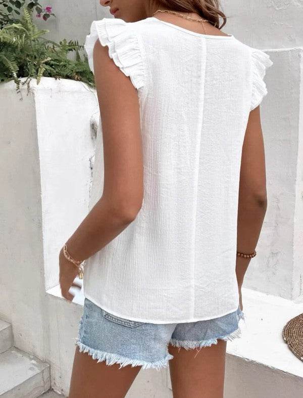 Ruffle Sleeve Top - Shop Style & More | Fresh Looks, Everyday Deals & Free Shipping