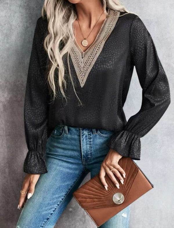 Long sleeve v neck blouse - Shop Style & More | Fresh Looks, Everyday Deals & Free Shipping