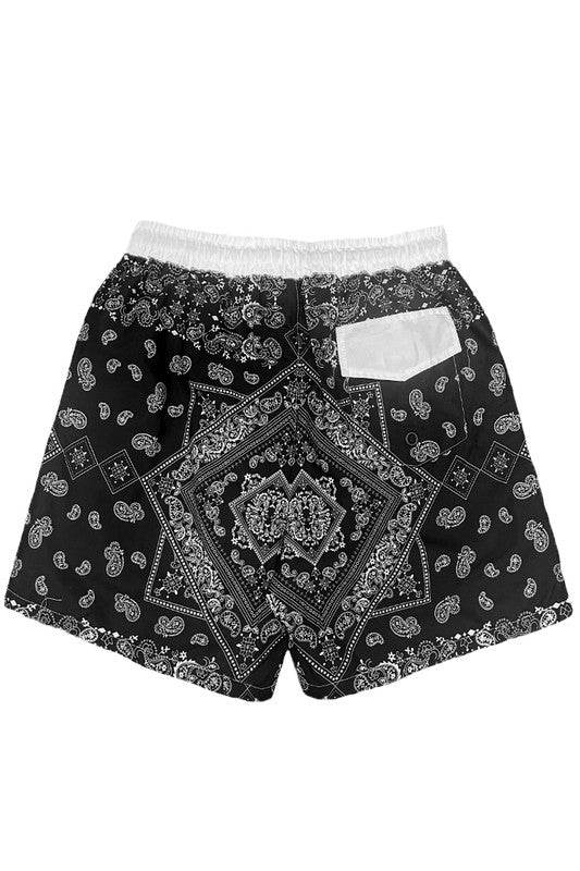 Paisley Bandana Print Swim Trunks Board Shorts - Shop Style & More | Fresh Looks, Everyday Deals & Free Shipping