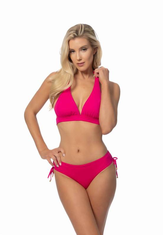 SOLID HALTER BIIKINI SET WITH RUCHING SIDE BOTTOM - Shop Style & More | Fresh Looks, Everyday Deals & Free Shipping