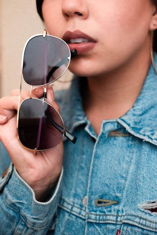 Purple/Gray Gold High Quality Unisex Aviators - Shop Style & More | Fresh Looks, Everyday Deals & Free Shipping
