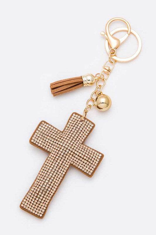 Rhinestone Cross Pillow Key Chain - Shop Style & More | Fresh Looks, Everyday Deals & Free Shipping