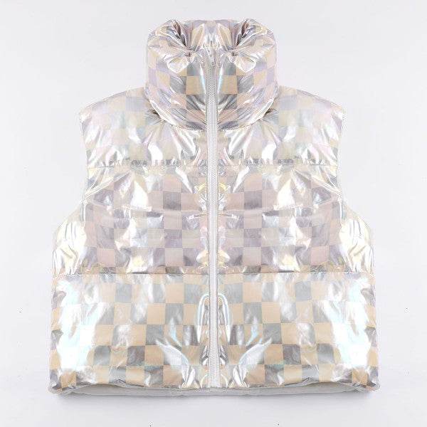 Metallic puffer vest - Shop Style & More | Fresh Looks, Everyday Deals & Free Shipping