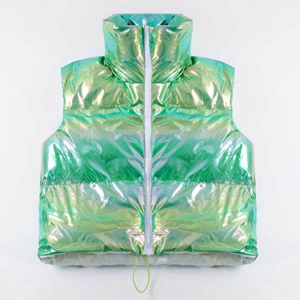 Metallic puffer vest - Shop Style & More | Fresh Looks, Everyday Deals & Free Shipping