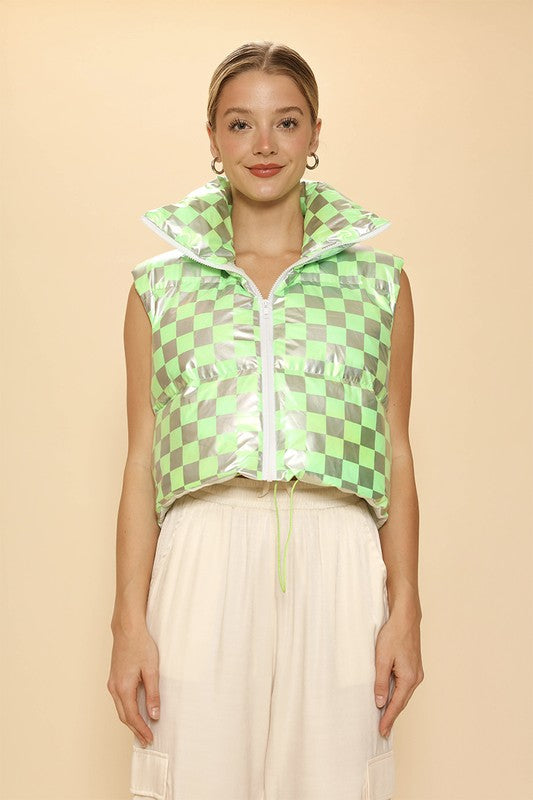 Metallic puffer vest Women's Outerwear
