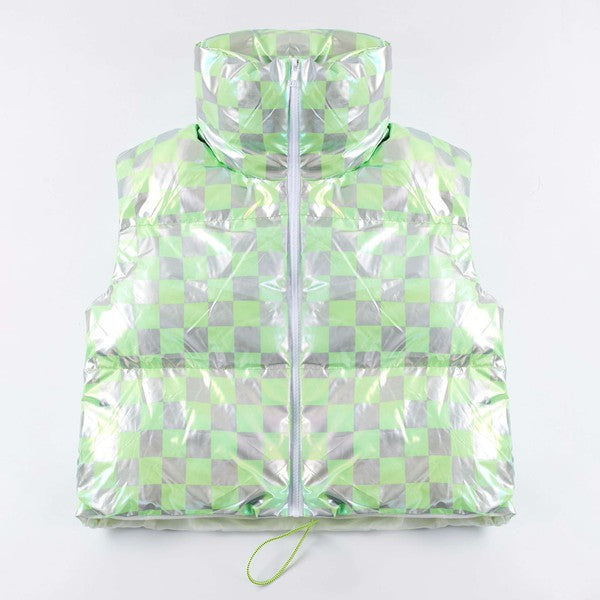 Metallic puffer vest Women's Outerwear