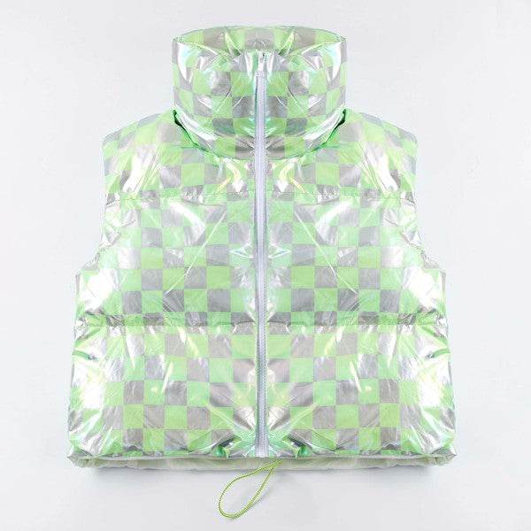 Metallic puffer vest - Shop Style & More | Fresh Looks, Everyday Deals & Free Shipping