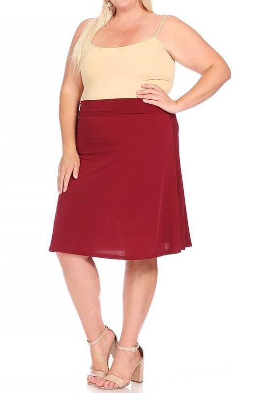 Plus size, solid, A-line pull on skirt - Shop Style & More | Fresh Looks, Everyday Deals & Free Shipping