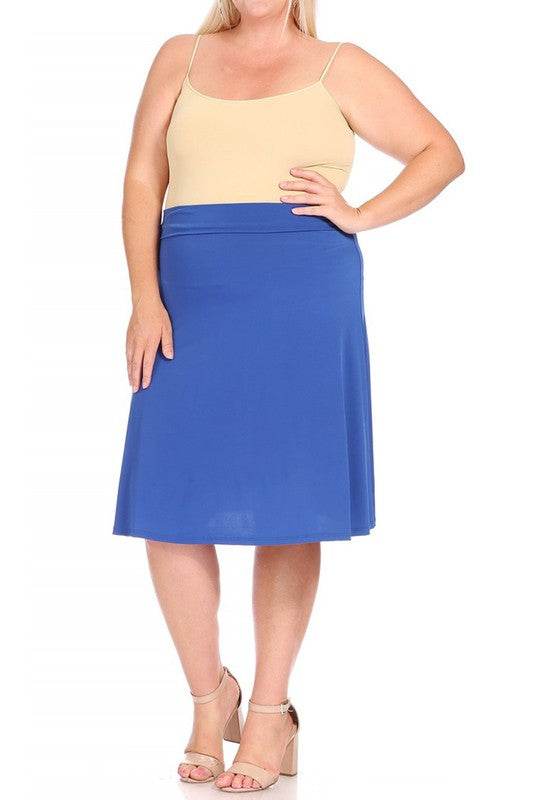 Plus size, solid, A-line pull on skirt - Shop Style & More | Fresh Looks, Everyday Deals & Free Shipping