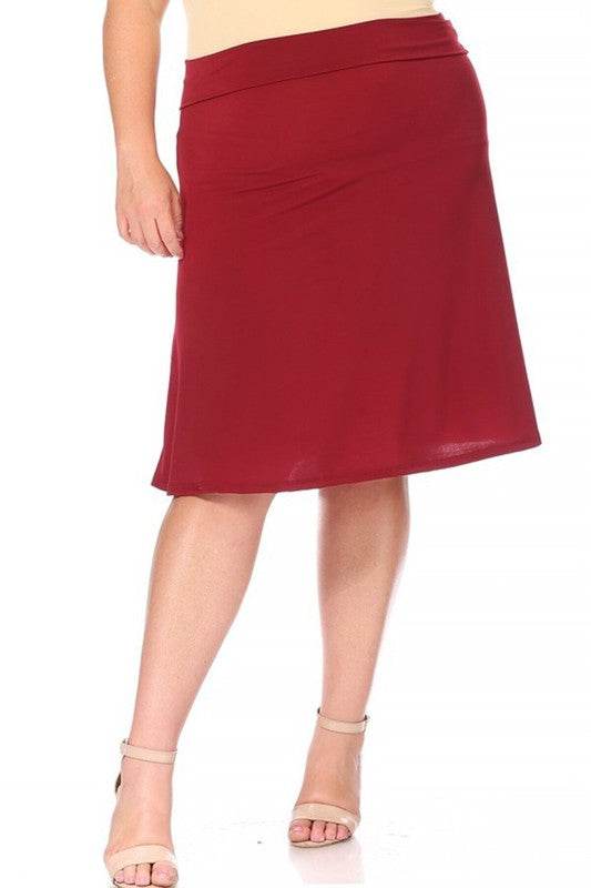 Plus size, solid, A-line pull on skirt - Shop Style & More | Fresh Looks, Everyday Deals & Free Shipping