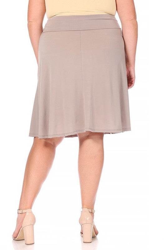 Plus size, solid, A-line pull on skirt - Shop Style & More | Fresh Looks, Everyday Deals & Free Shipping