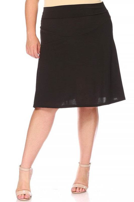 Plus size, solid, A-line pull on skirt - Shop Style & More | Fresh Looks, Everyday Deals & Free Shipping