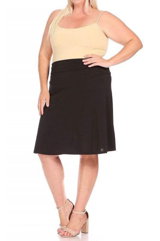 Plus size, solid, A-line pull on skirt - Shop Style & More | Fresh Looks, Everyday Deals & Free Shipping