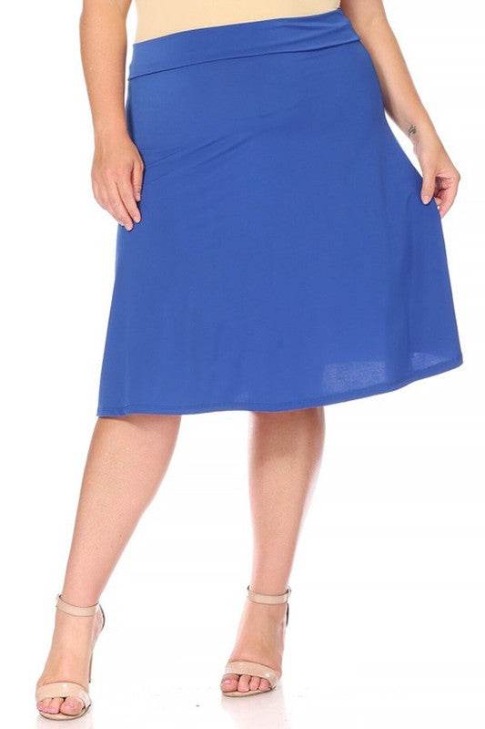 Plus size, solid, A-line pull on skirt - Shop Style & More | Fresh Looks, Everyday Deals & Free Shipping