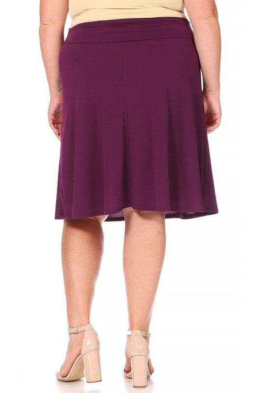 Plus size, solid, A-line pull on skirt - Shop Style & More | Fresh Looks, Everyday Deals & Free Shipping