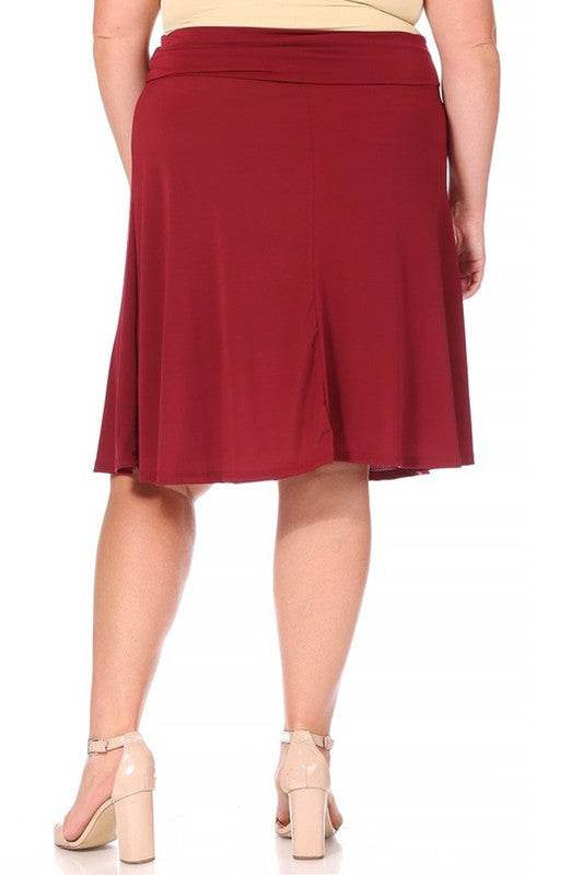 Plus size, solid, A-line pull on skirt - Shop Style & More | Fresh Looks, Everyday Deals & Free Shipping