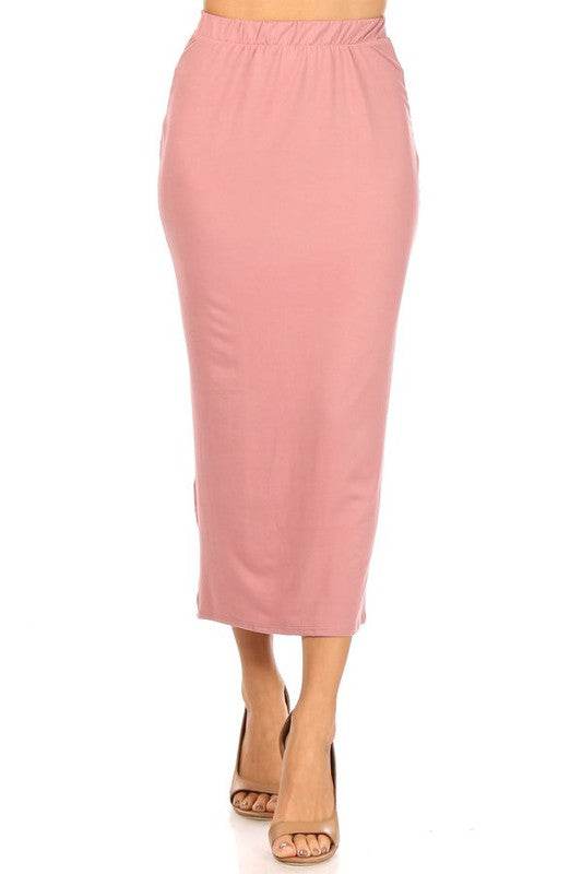 Solid Midi Pencil Skirt - Shop Style & More | Fresh Looks, Everyday Deals & Free Shipping