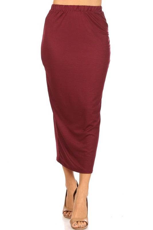 Solid Midi Pencil Skirt - Shop Style & More | Fresh Looks, Everyday Deals & Free Shipping