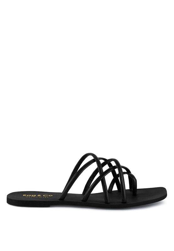 SWEETIN Strappy Flat Slip On Sandals - Shop Style & More | Fresh Looks, Everyday Deals & Free Shipping