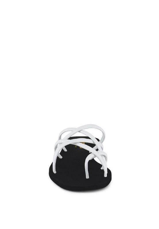 SWEETIN Strappy Flat Slip On Sandals - Shop Style & More | Fresh Looks, Everyday Deals & Free Shipping