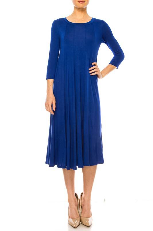 Solid jersey knit a-line dress - Shop Style & More | Fresh Looks, Everyday Deals & Free Shipping