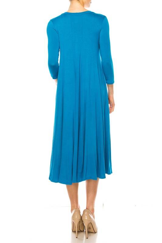 Solid jersey knit a-line dress - Shop Style & More | Fresh Looks, Everyday Deals & Free Shipping