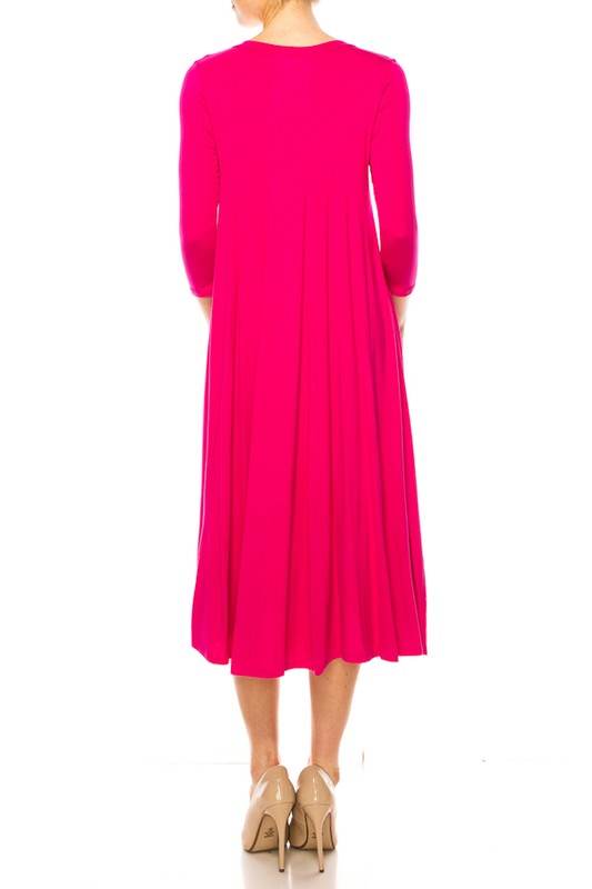 Solid jersey knit a-line dress - Shop Style & More | Fresh Looks, Everyday Deals & Free Shipping