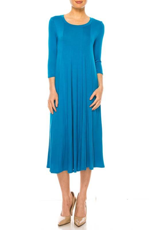 Solid jersey knit a-line dress - Shop Style & More | Fresh Looks, Everyday Deals & Free Shipping