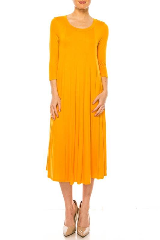Solid jersey knit a-line dress - Shop Style & More | Fresh Looks, Everyday Deals & Free Shipping