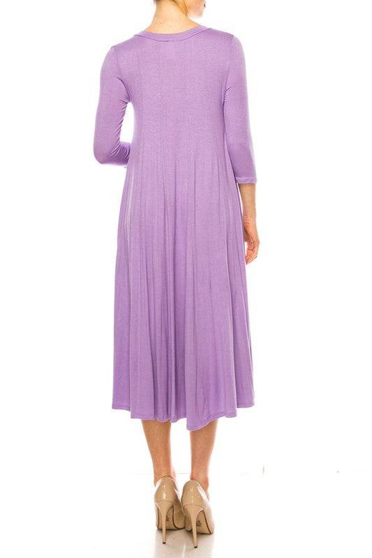 Solid jersey knit a-line dress - Shop Style & More | Fresh Looks, Everyday Deals & Free Shipping