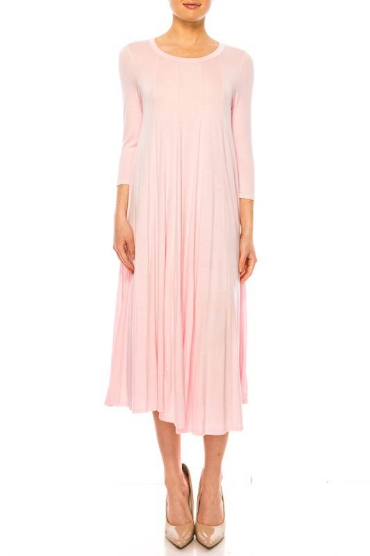 Solid jersey knit a-line dress - Shop Style & More | Fresh Looks, Everyday Deals & Free Shipping