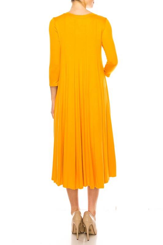 Solid jersey knit a-line dress - Shop Style & More | Fresh Looks, Everyday Deals & Free Shipping